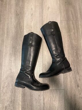 Frye Jayden Button tall boots in black size 10